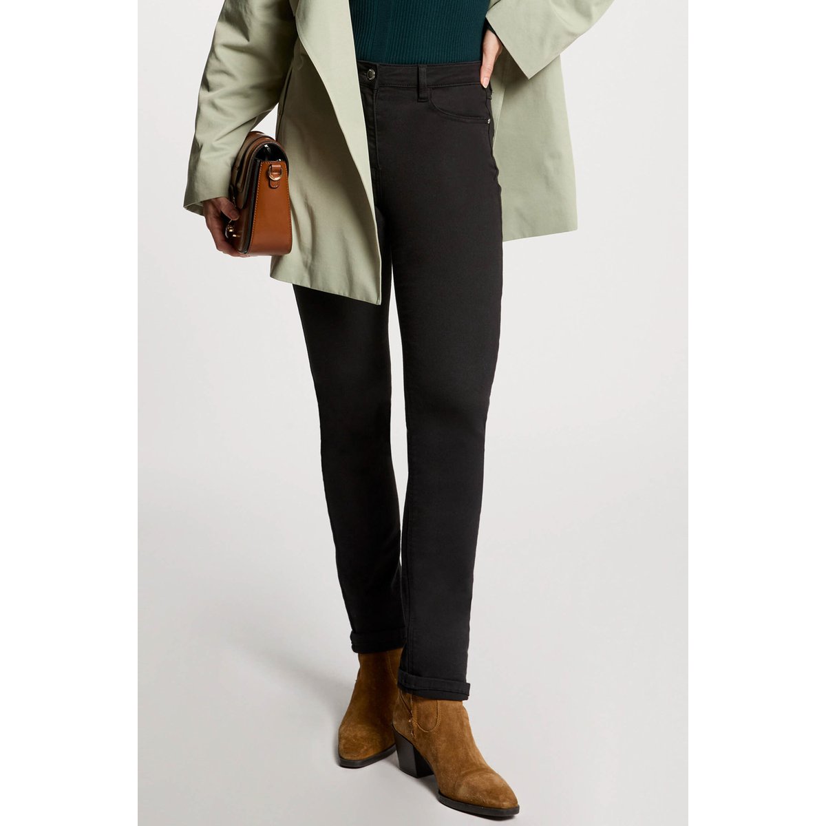 Pantalon droit noir, MORGAN