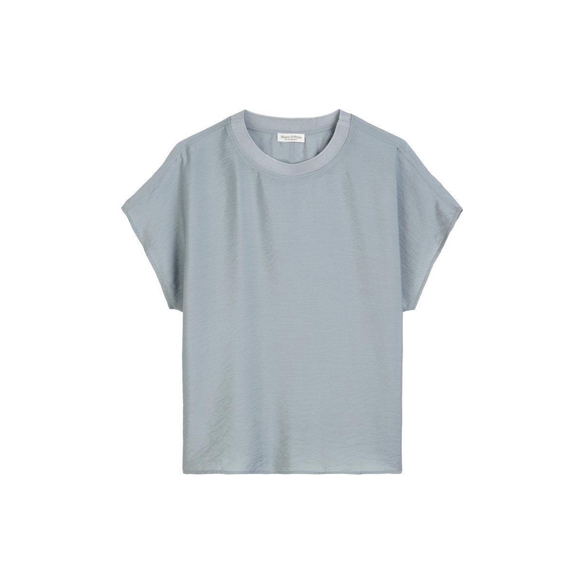 Chemisier régulier en viscose mélangée Crinkle bleu clair, MARC O'POLO
