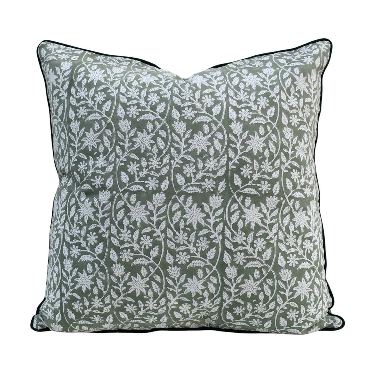 Housse de coussin Mogra blanc, kaki, ARCHIV