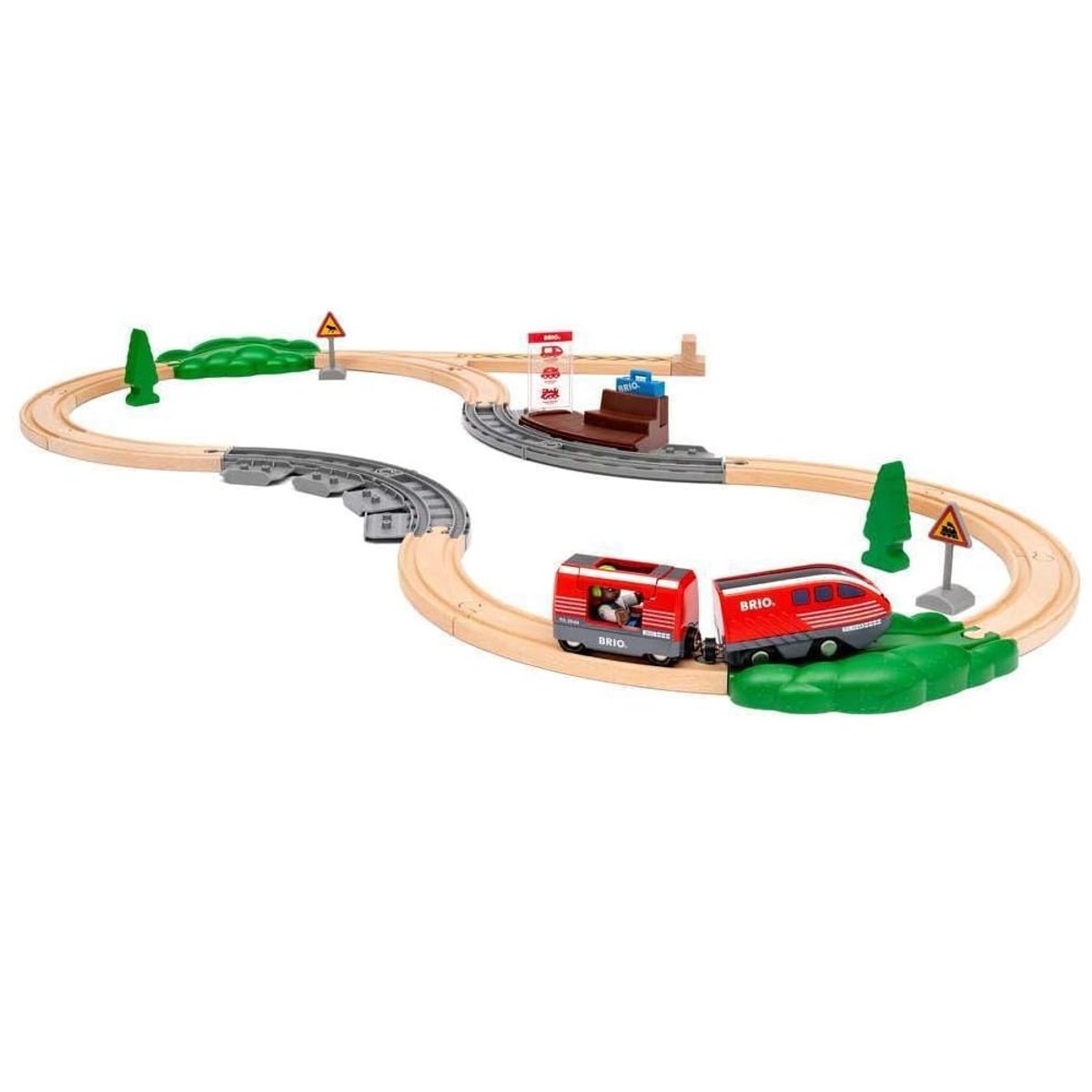 Circuit de train à rétrofriction vert, BRIO