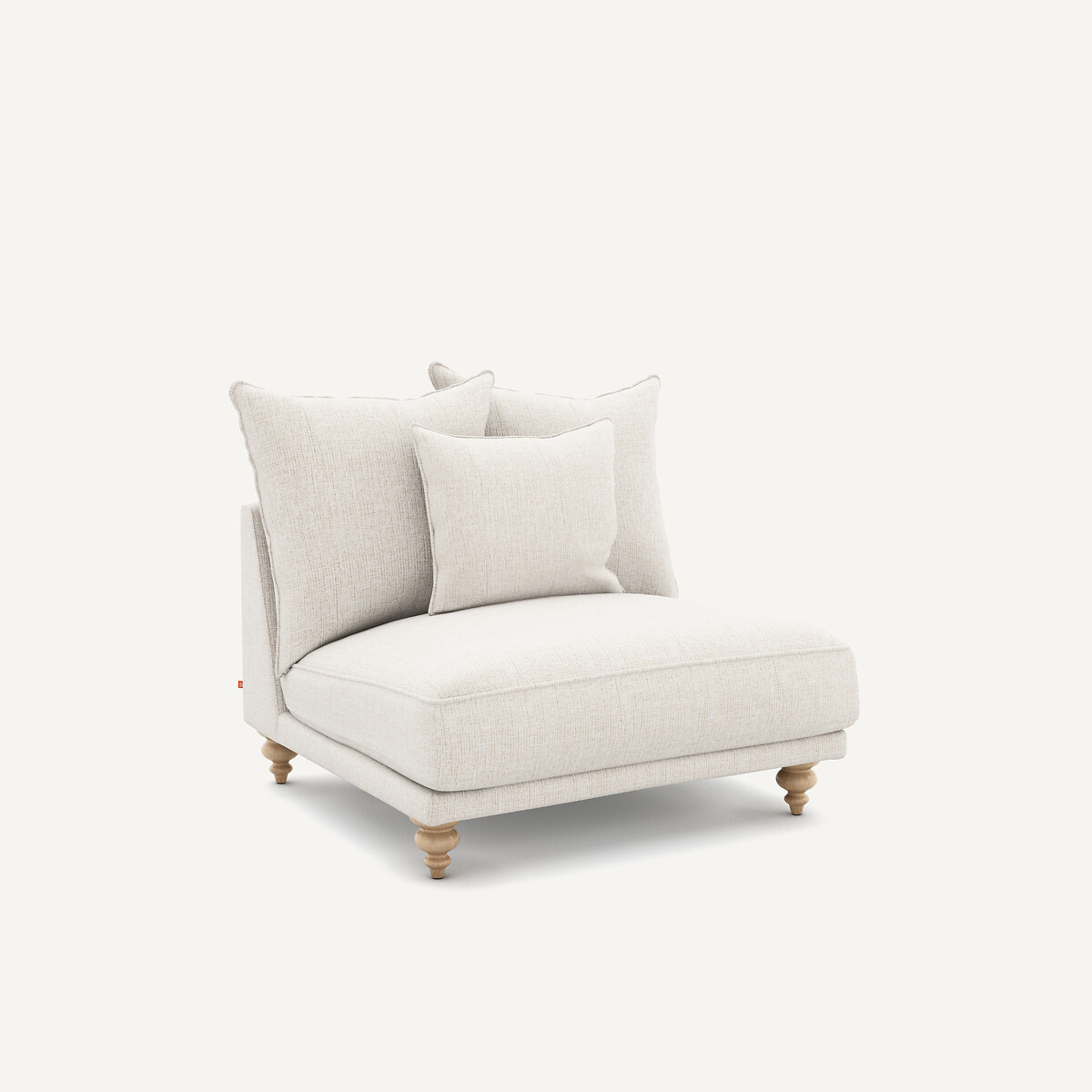 Chauffeuse, en toile jaspée, LAZARE naturel, AM.PM