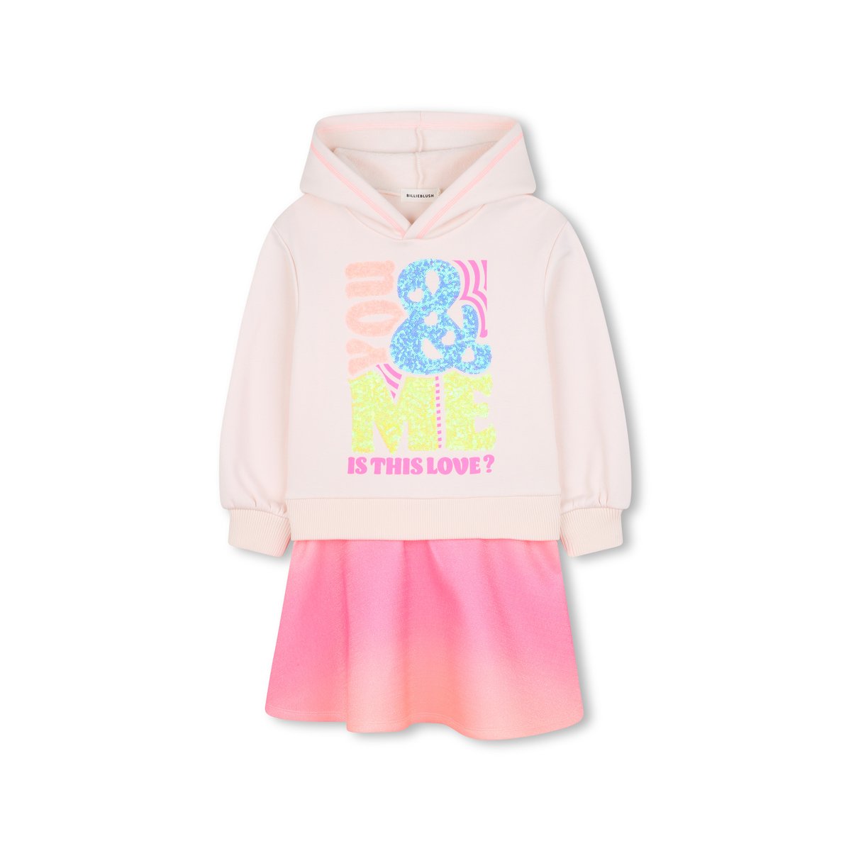 Combinaison bi-matériau rose courage, BILLIEBLUSH