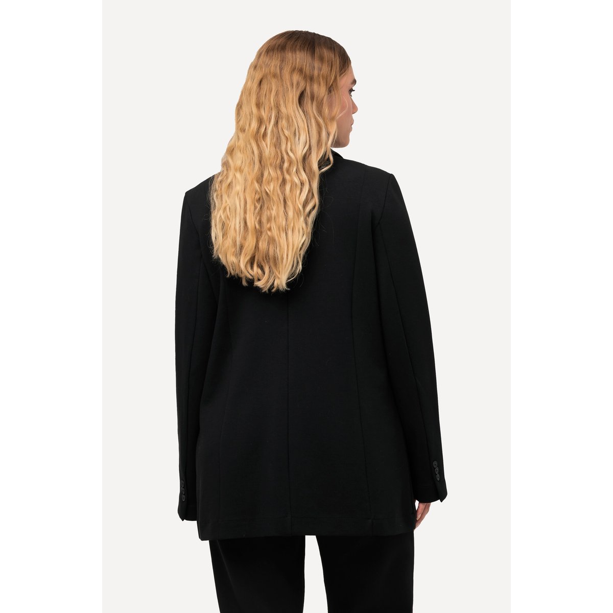 Blazer en jersey stretch noir, ULLA POPKEN