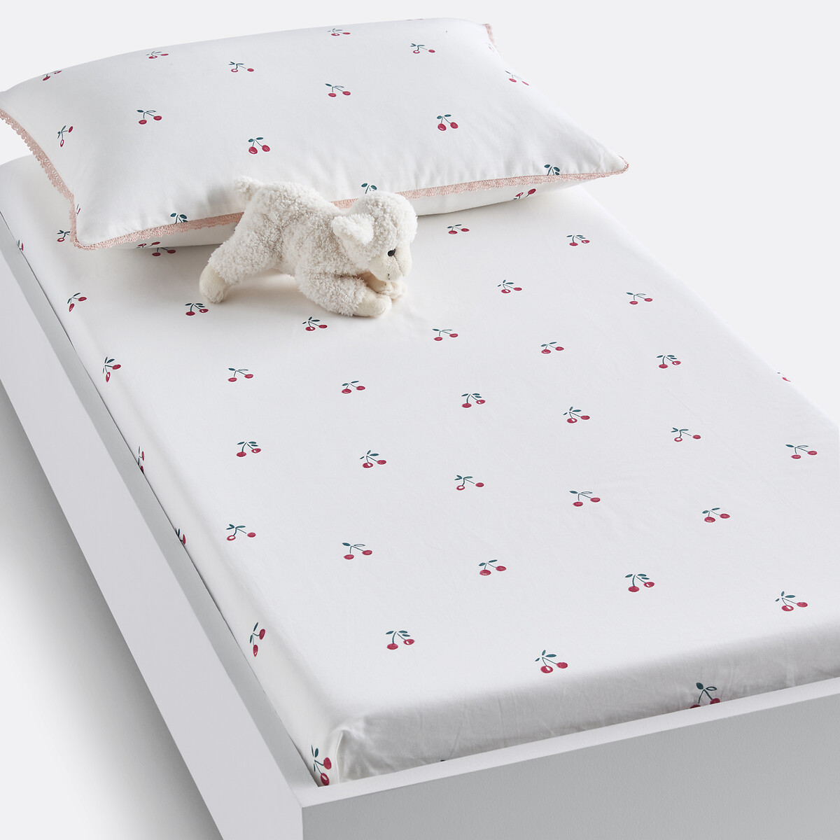Drap-housse bébé coton bio bonnet 17 cm, Griotte imprimé, LA REDOUTE INTERIEURS