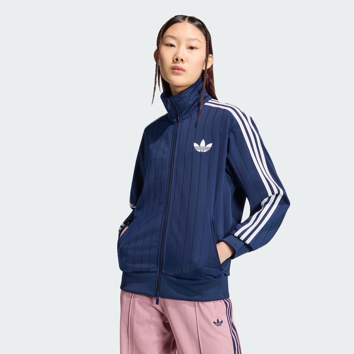 Veste De Survêtement Ample Fines Rayures Firebird Veste De Survêtement Ample Fines Rayures Firebird night indigo / white / grey two, adidas Originals