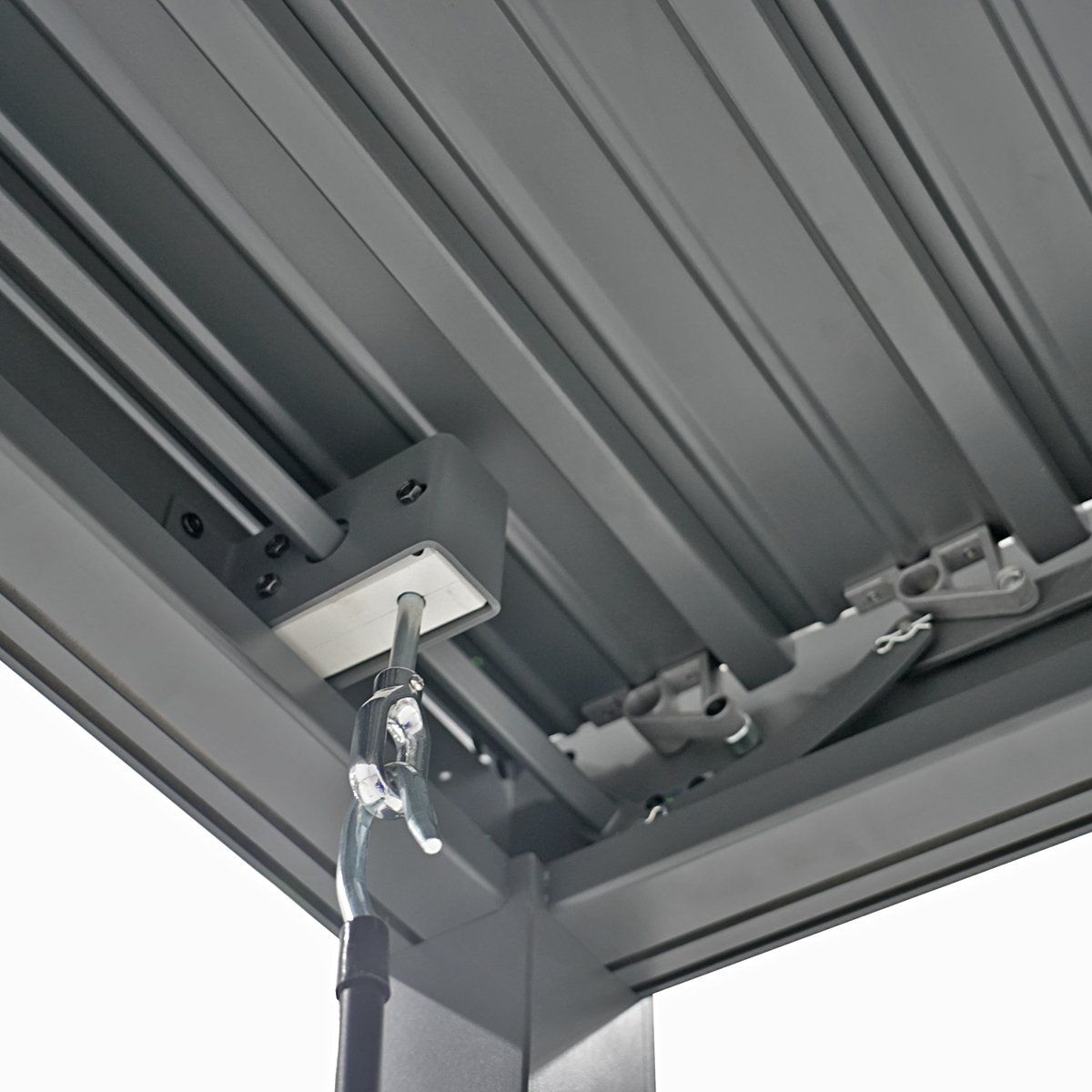 Pergola bioclimatique 3x3m Zeus anthracite, GECKO JARDIN