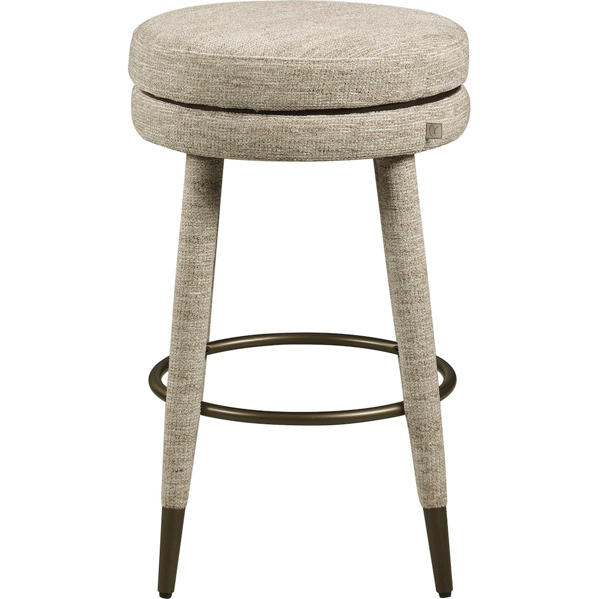 Tabouret de comptoir pivotant tissu tressé naturel, RECOLLECTION