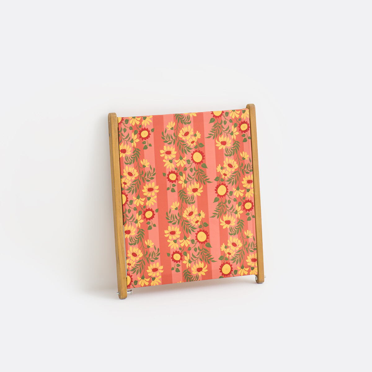 Liegestuhl aus massivem Akazienholz, Stoff mit Blumendruck, VALERIA motiv blumen, LA REDOUTE INTERIEURS