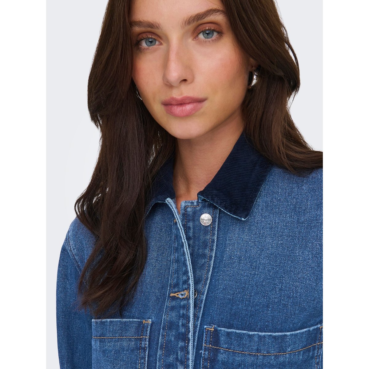 Chemise En Denim dark blue denim 1, ONLY