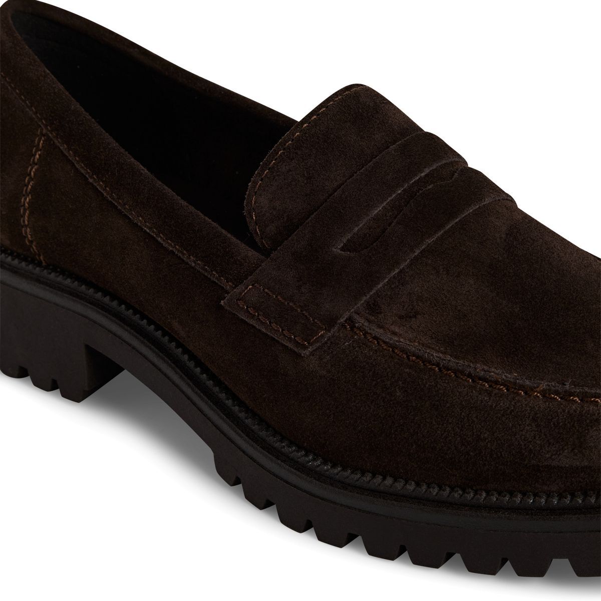 Slipper en cuir marron mocca, TAMARIS