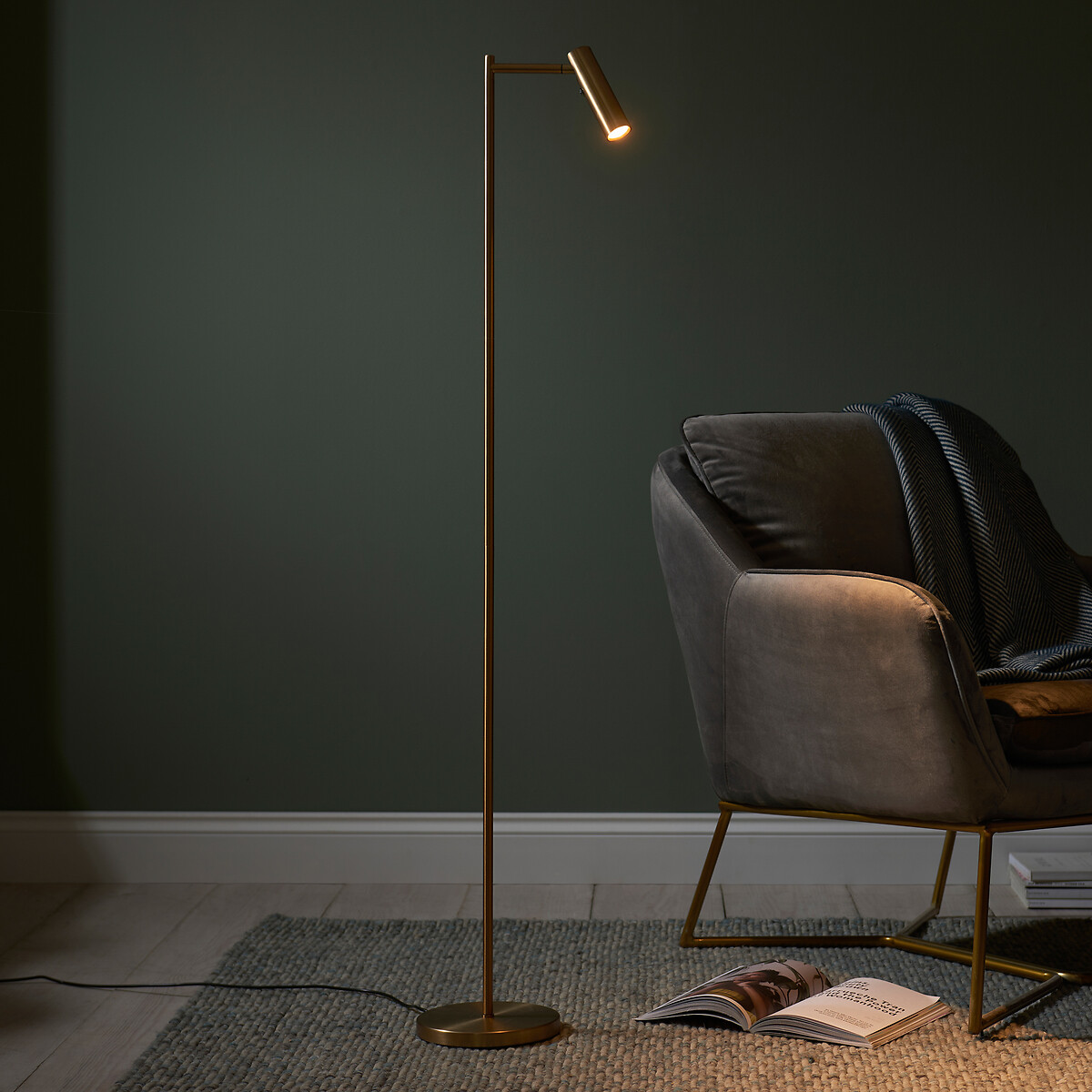 Dedicated Reader Floor Lamp aged brass, ÉDITÉ