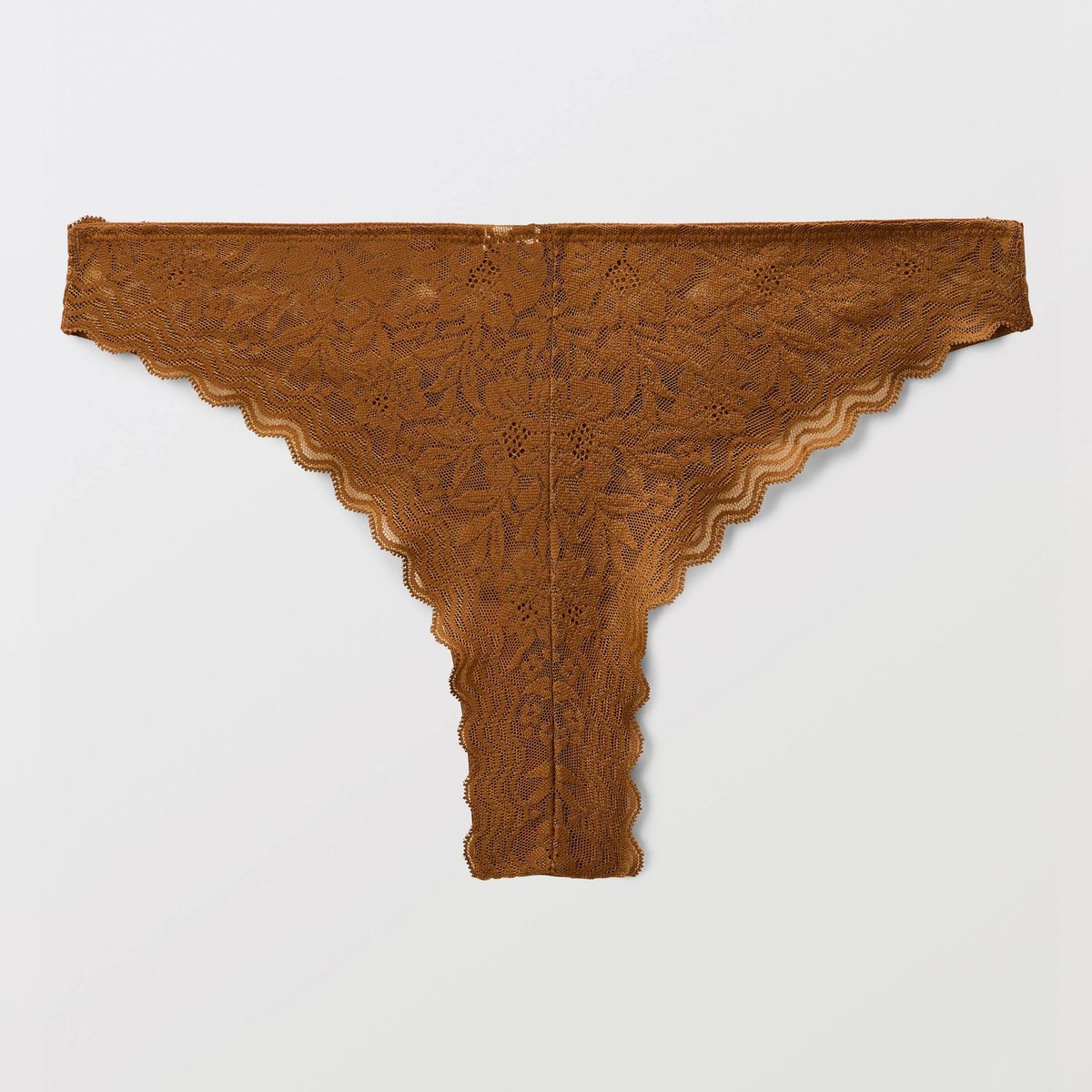 Tanga LUCILE en dentelle chevreuil, MONOPRIX