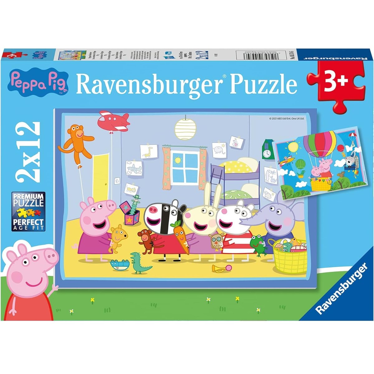 Puzzle Les aventures de Peppa Pig 2x12 pcs bleu, RAVENSBURGER