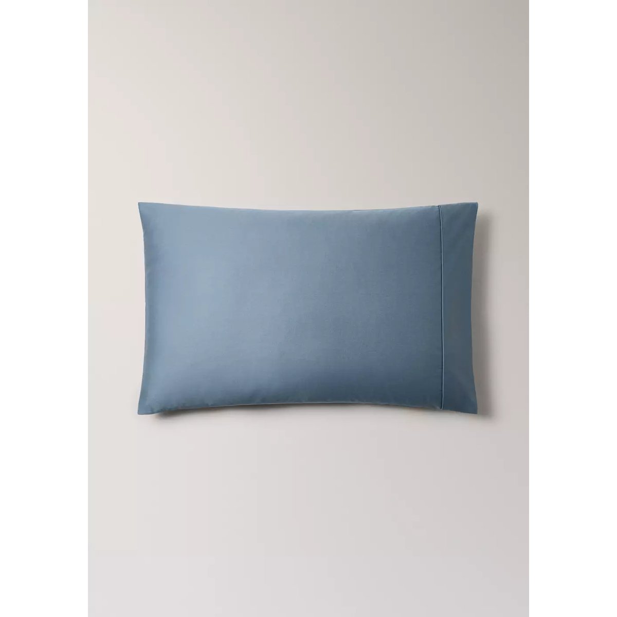 Deux taies d’oreiller coton satin 600 fils 50x75 cm bleu, MANGO HOME