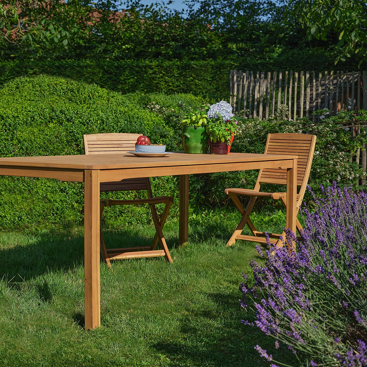 Table de jardin en acacia massif 200 cm MILOS naturel, BERAH GETAH