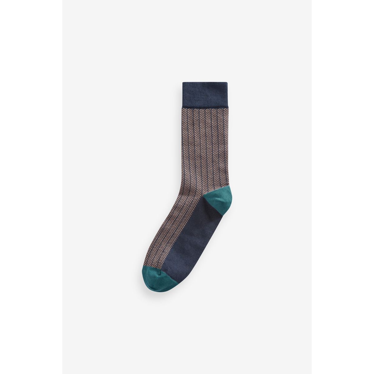 Chaussettes à motifs, lot de 5 naturel/bleu marine, NEXT