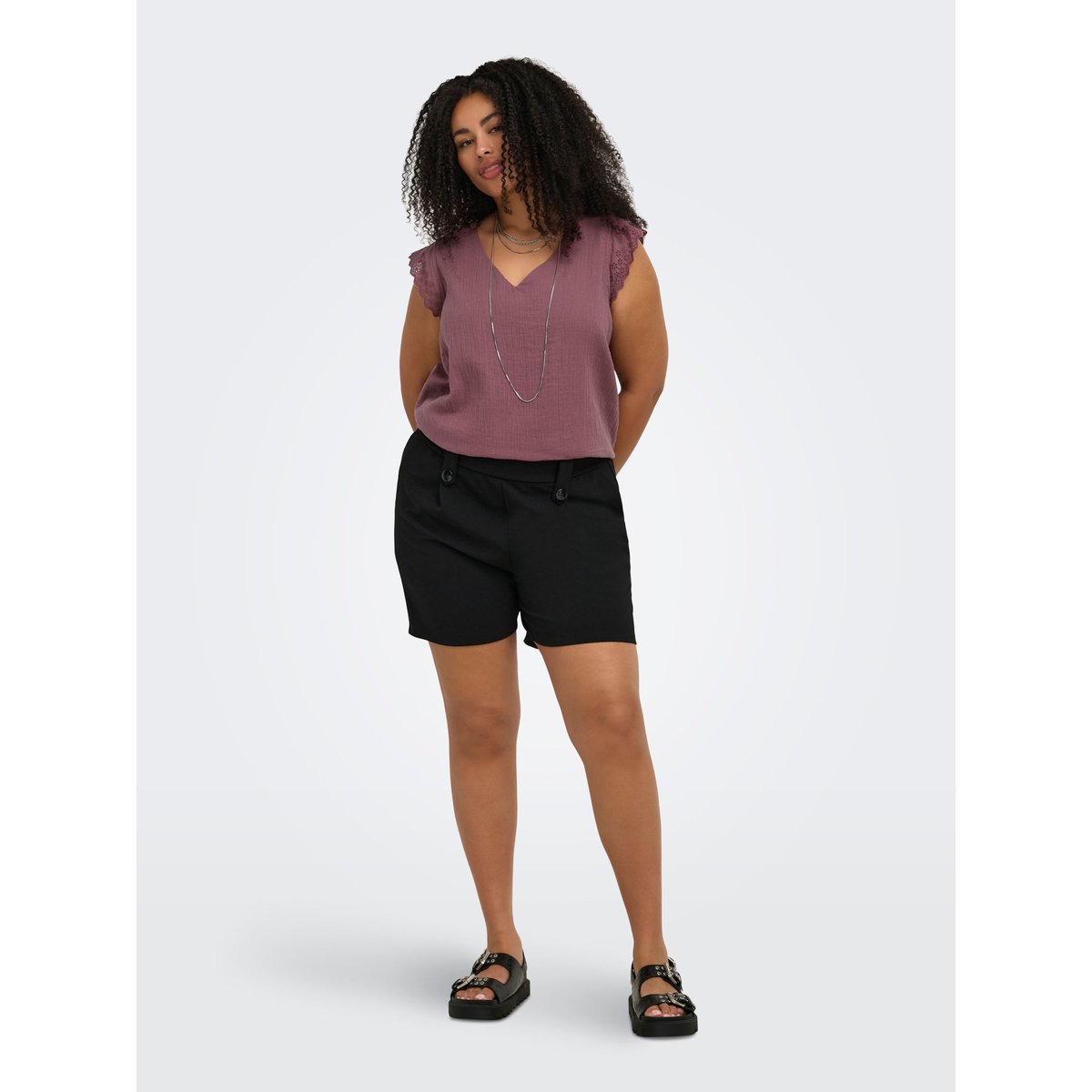 Top rose brown, ONLY CARMAKOMA
