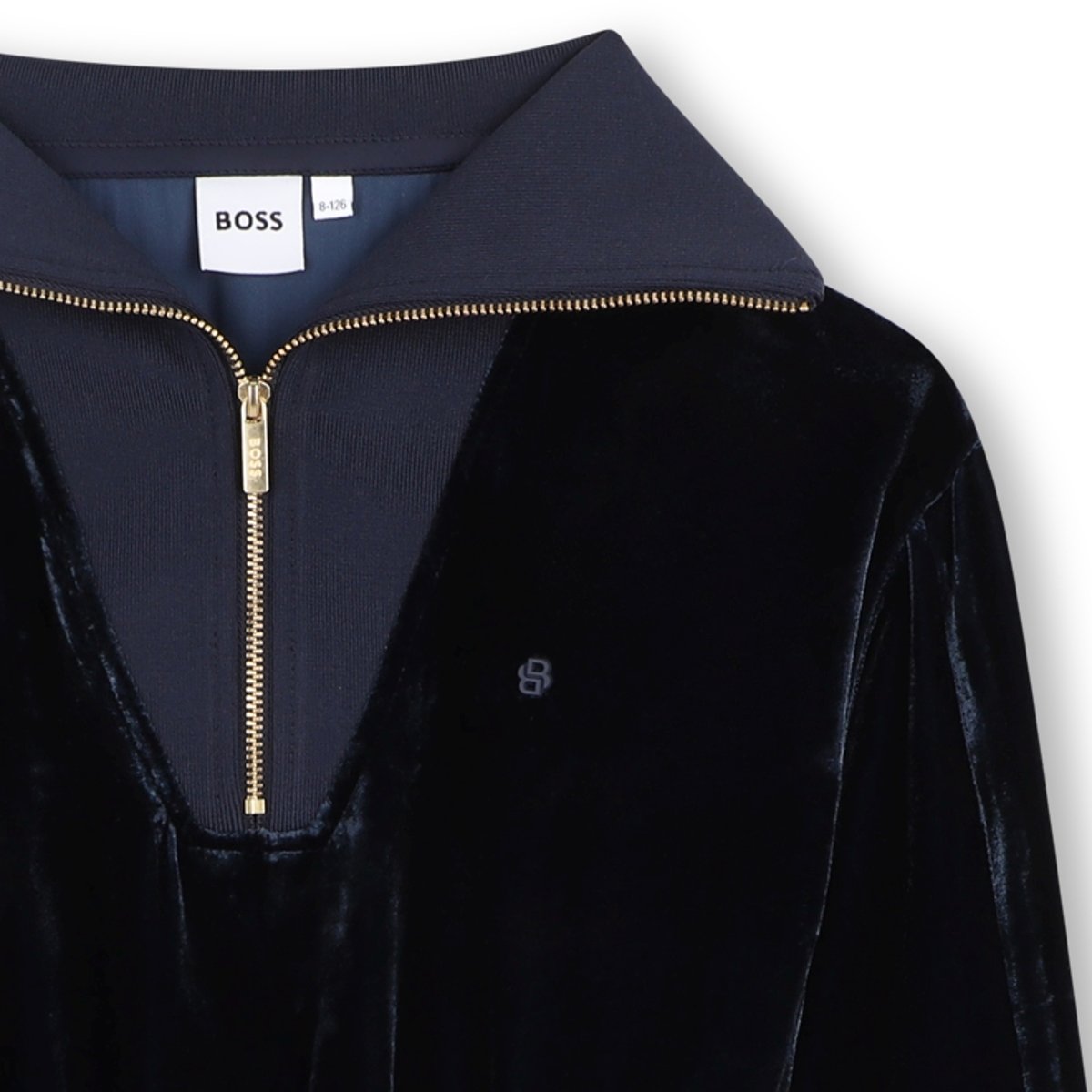 Robe en velours bleu cargo, BOSS KIDSWEAR