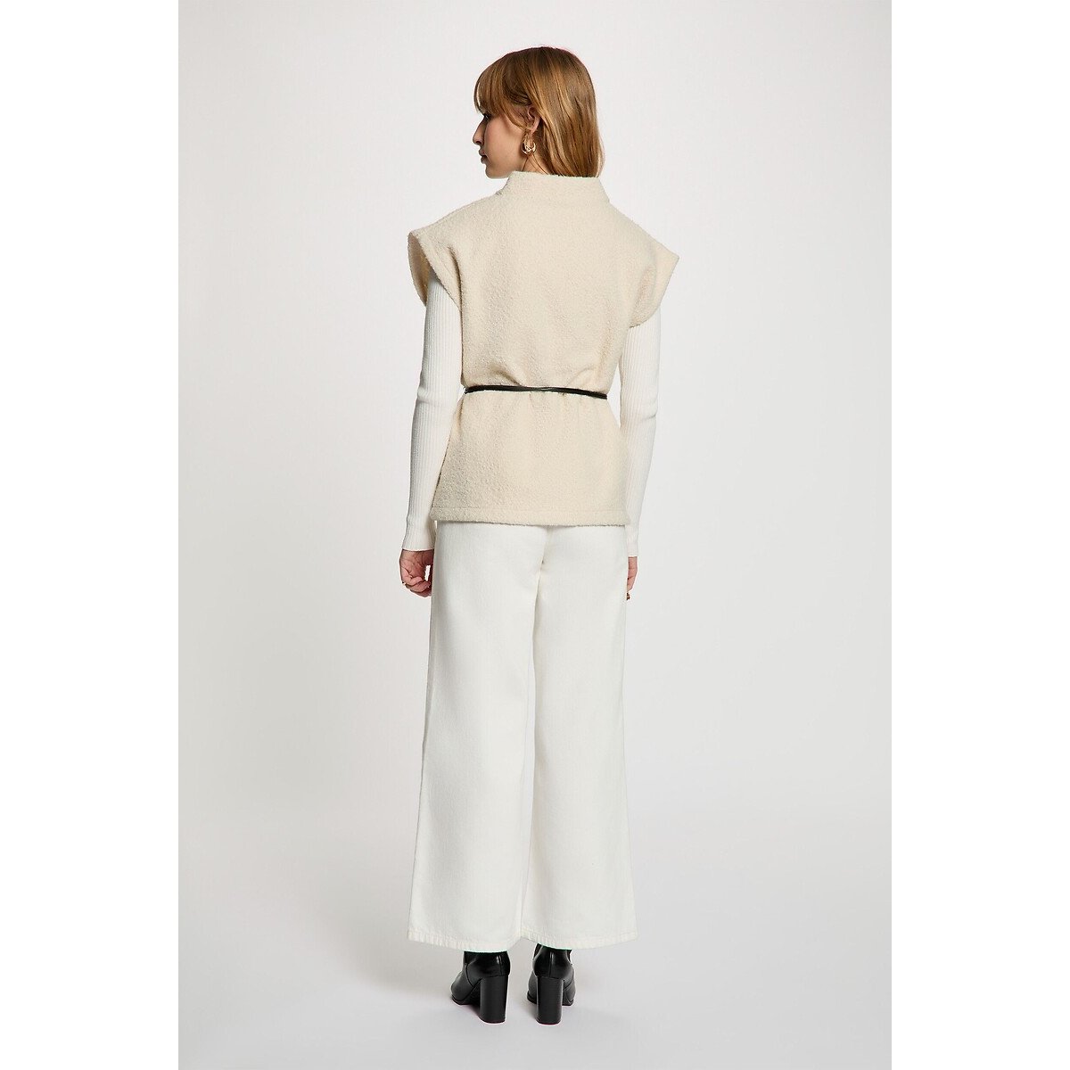 Veste sans manches ivoire, MORGAN