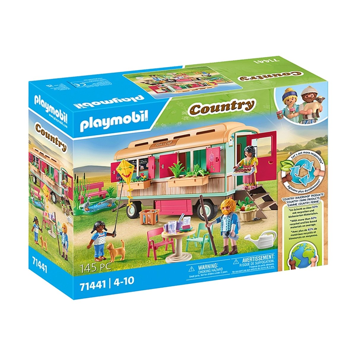 Roulotte café boutique multicolore, PLAYMOBIL