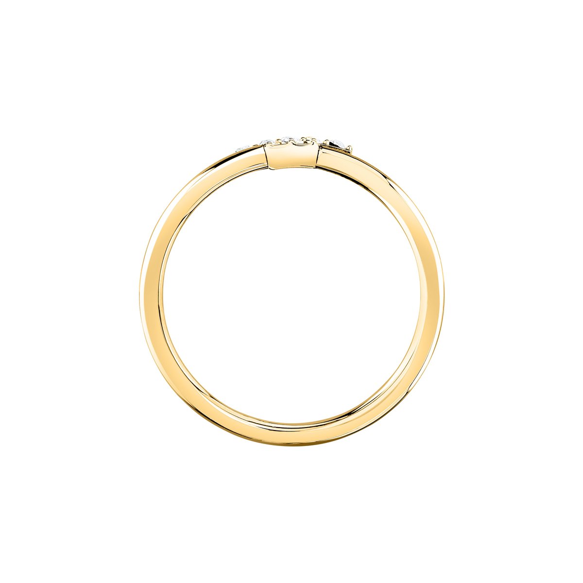 Bague T-LOGO or jaune, TRUSSARDI