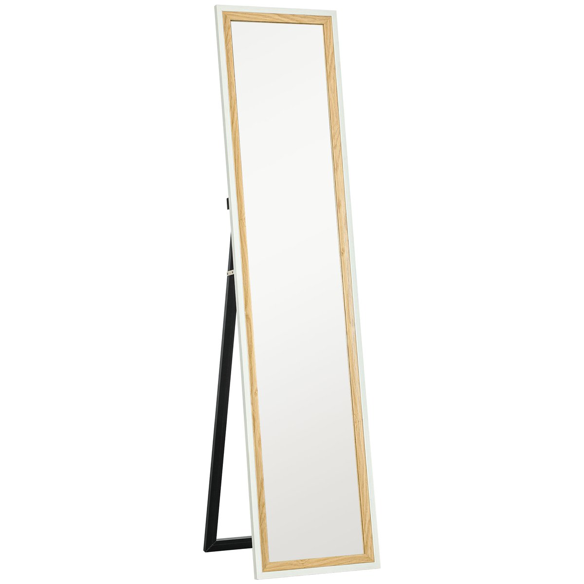 Miroir en pied Verre Blanc blanc, HOMCOM