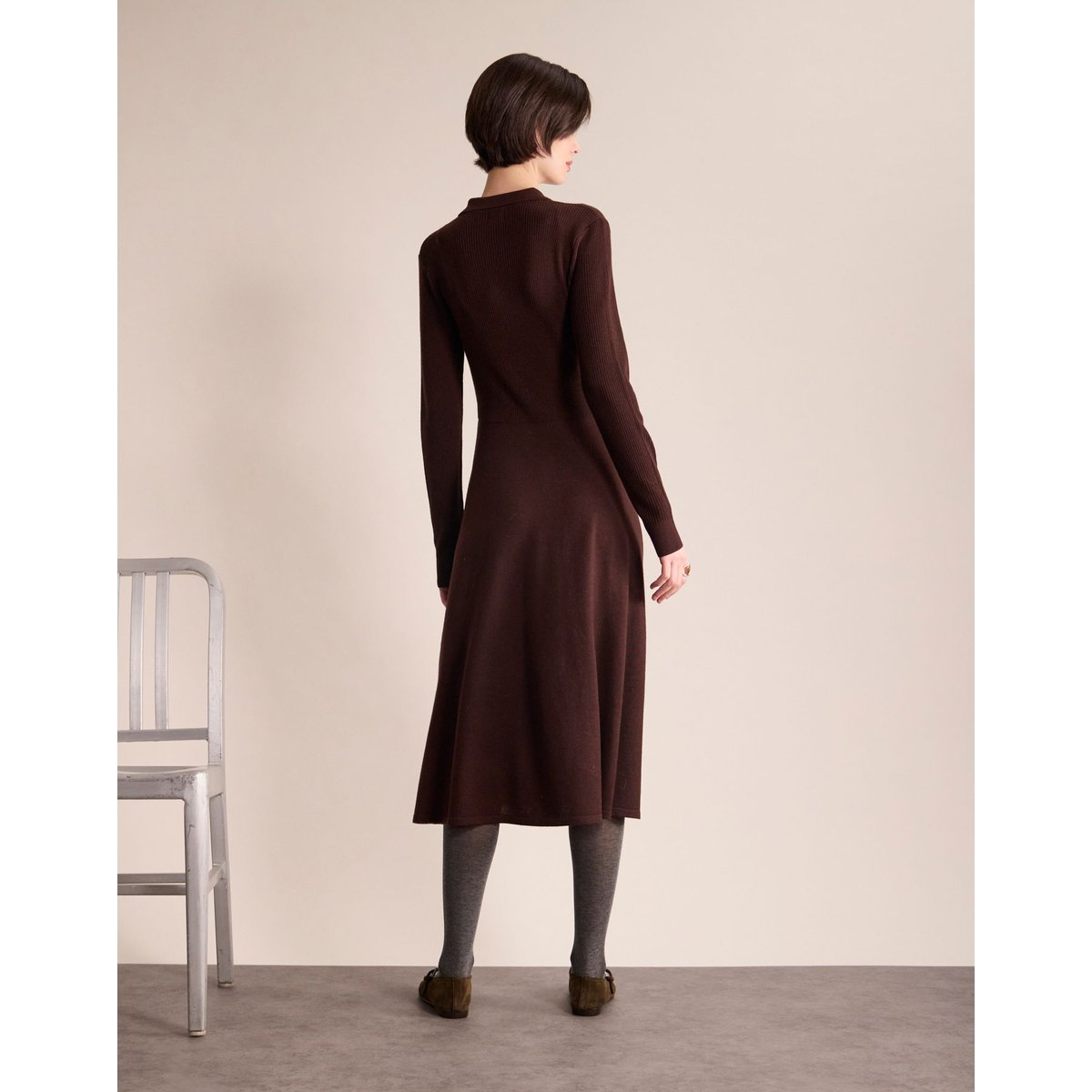Robe Amy marron, INES DE LA FRESSANGE PARIS