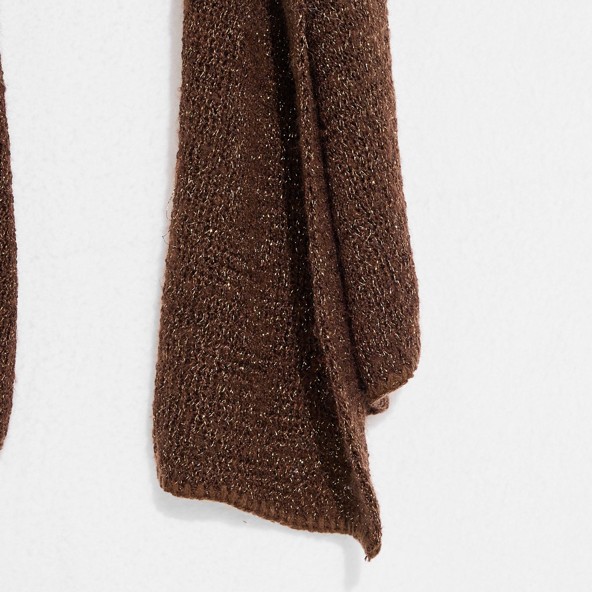 Écharpe en maille brillante . marron, GRAIN DE MALICE