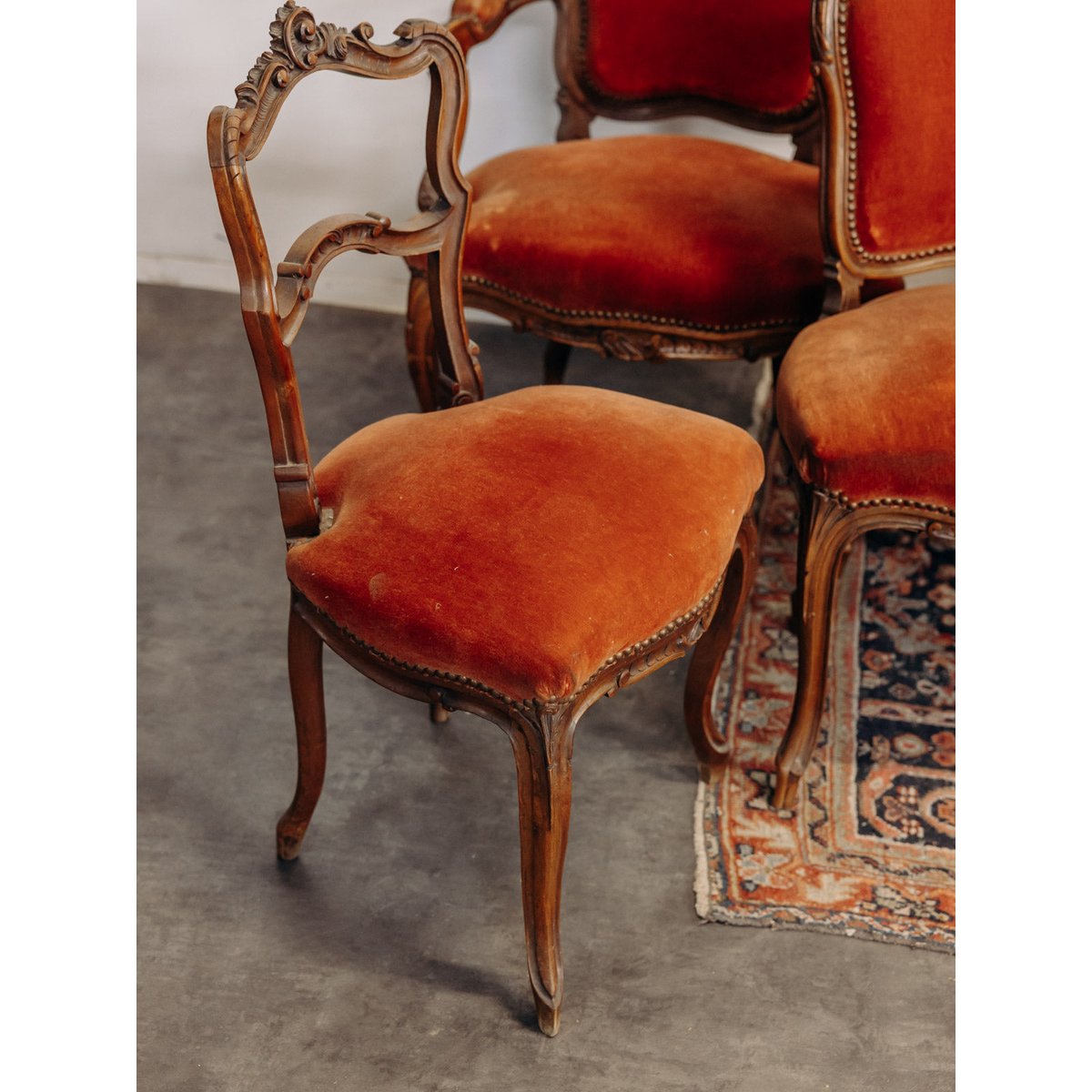 Salon style Louis XV Ernest N°1612 - Bon état bois foncé, DEBONGOUT