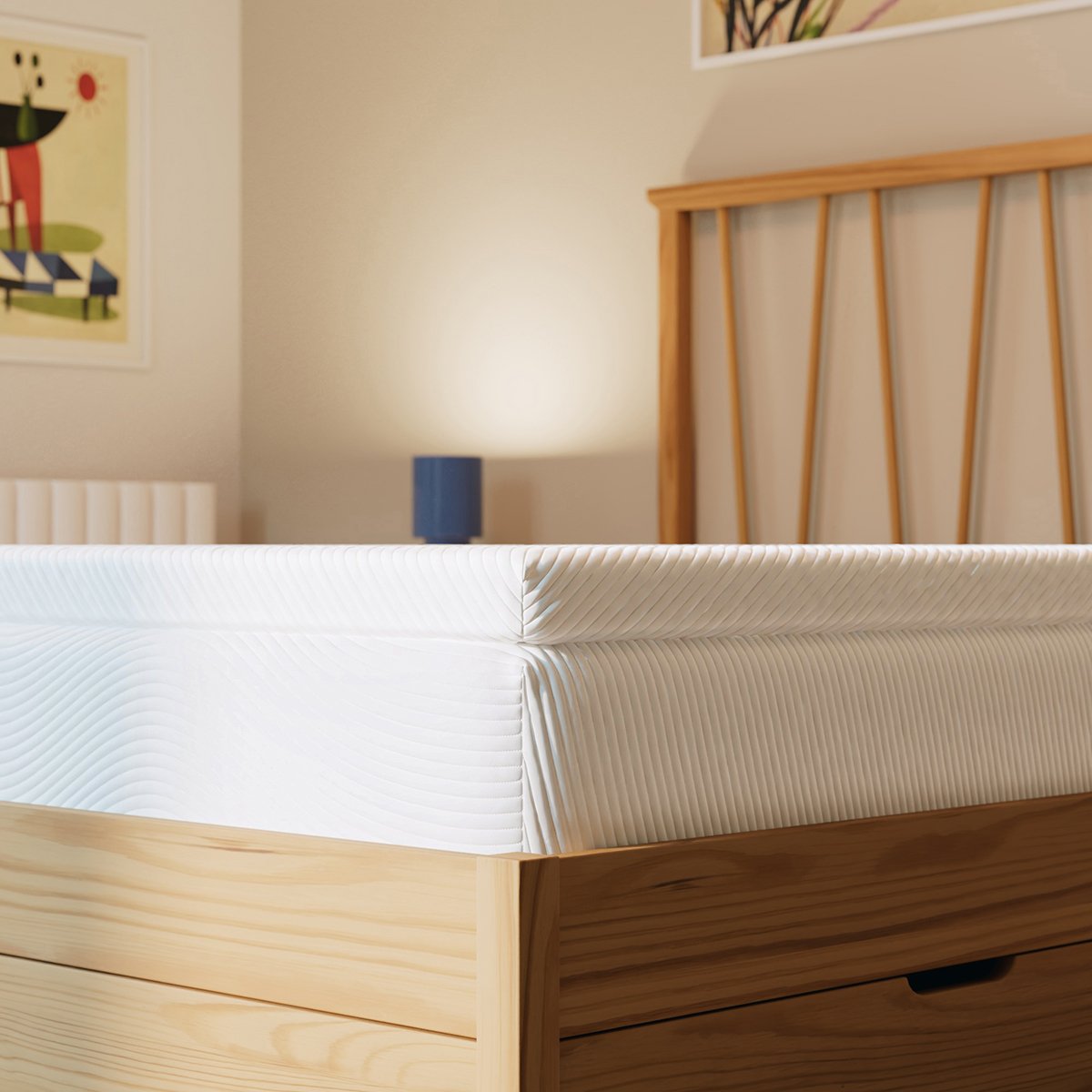 Surmatelas mousse Essentiel blanc, SLOME
