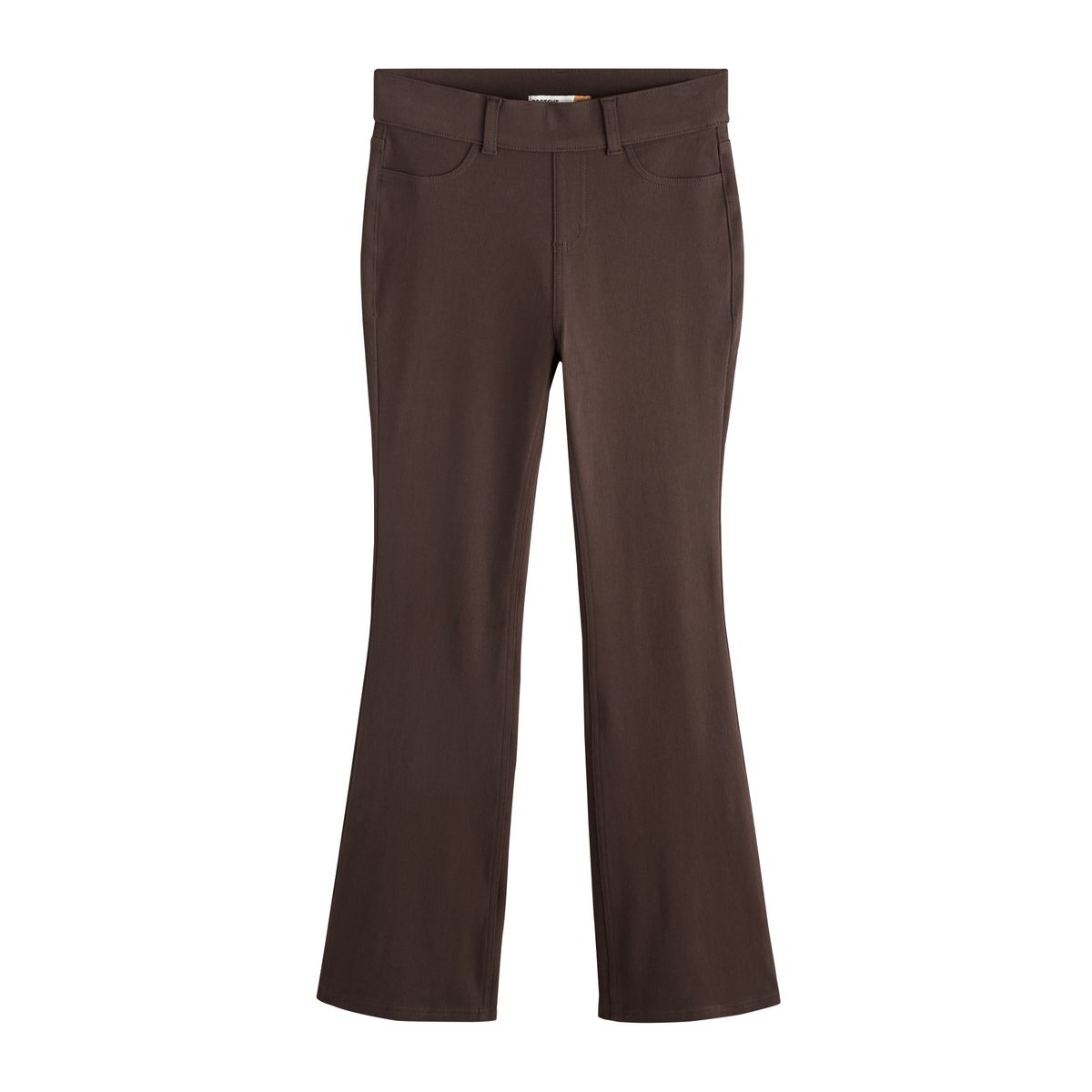 Legging évasé en jersey denim, lot de 2 noir/marron chocolat, NEXT
