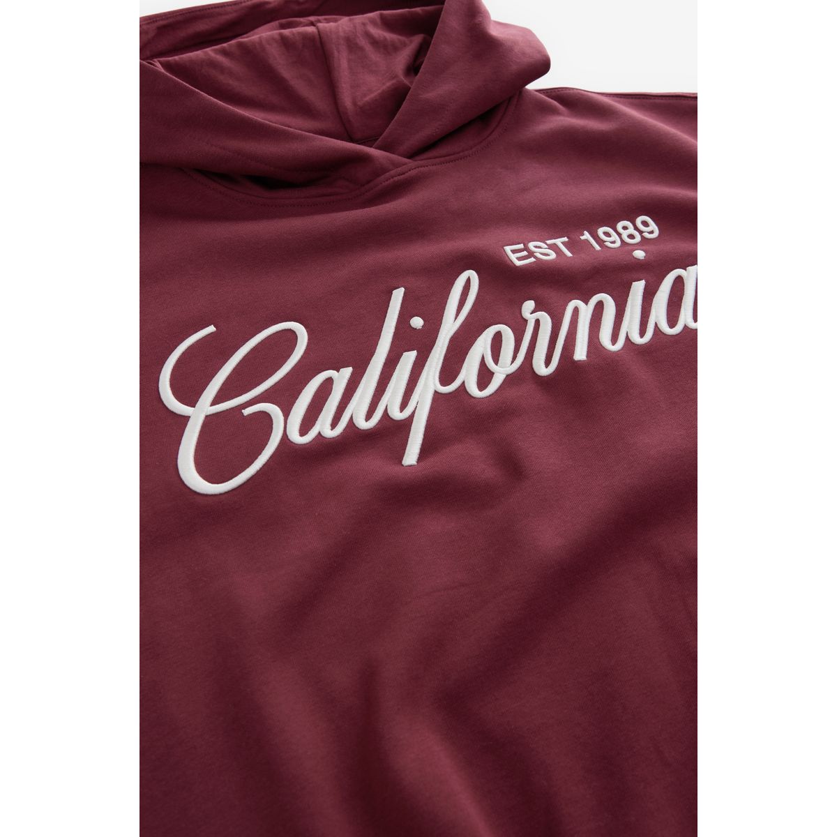 Sweat à capuche broderie california rouge bordeaux, NEXT