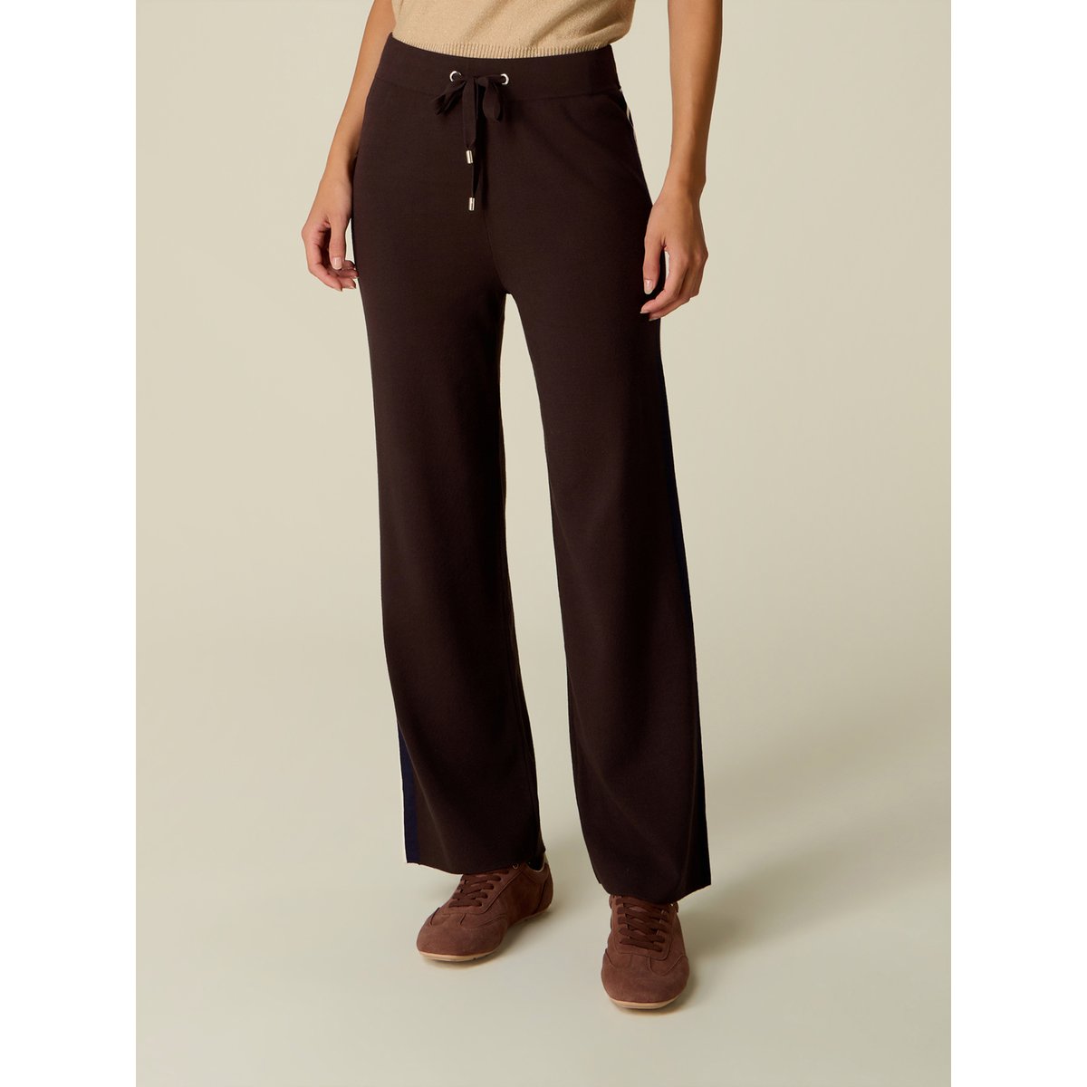 Pantalon palazzo marron, OLTRE