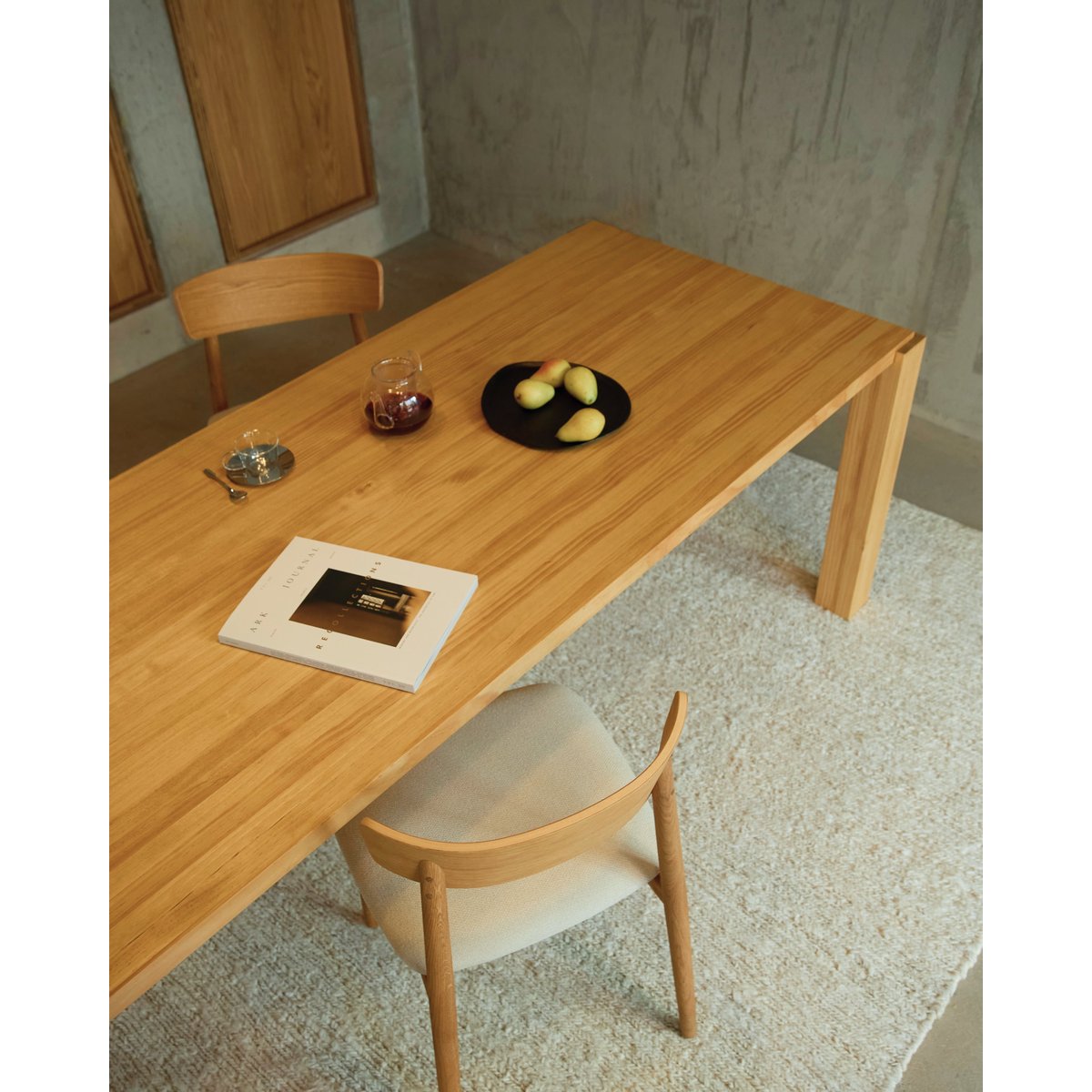 Table à manger en bois 200 cm - DINA couleur unique, HANNUN