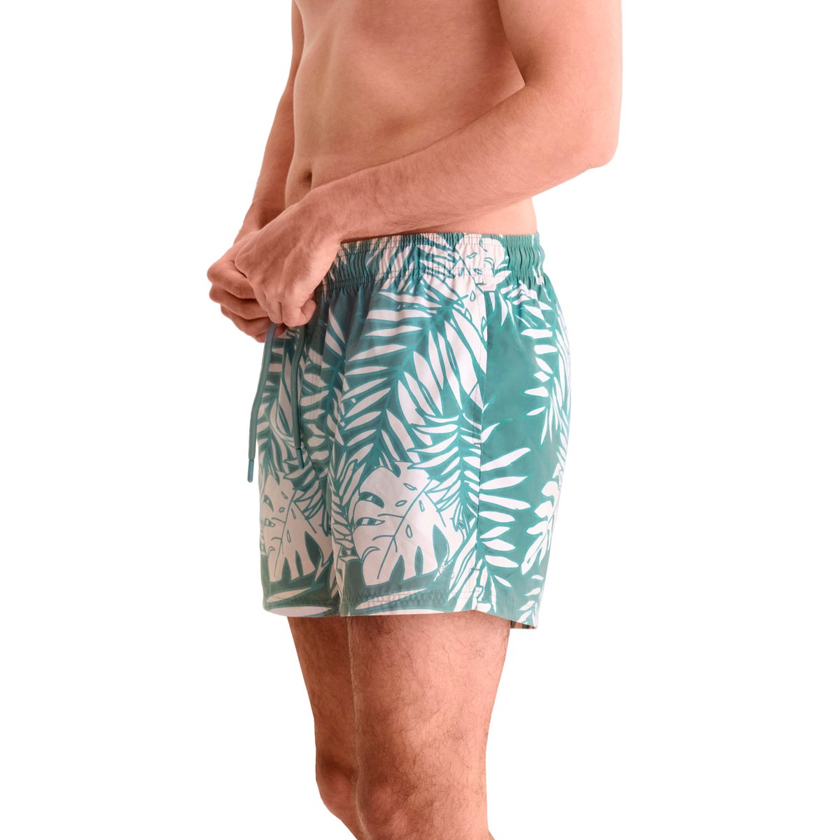Short de bain palmier Men Swimwear vert, LISCA