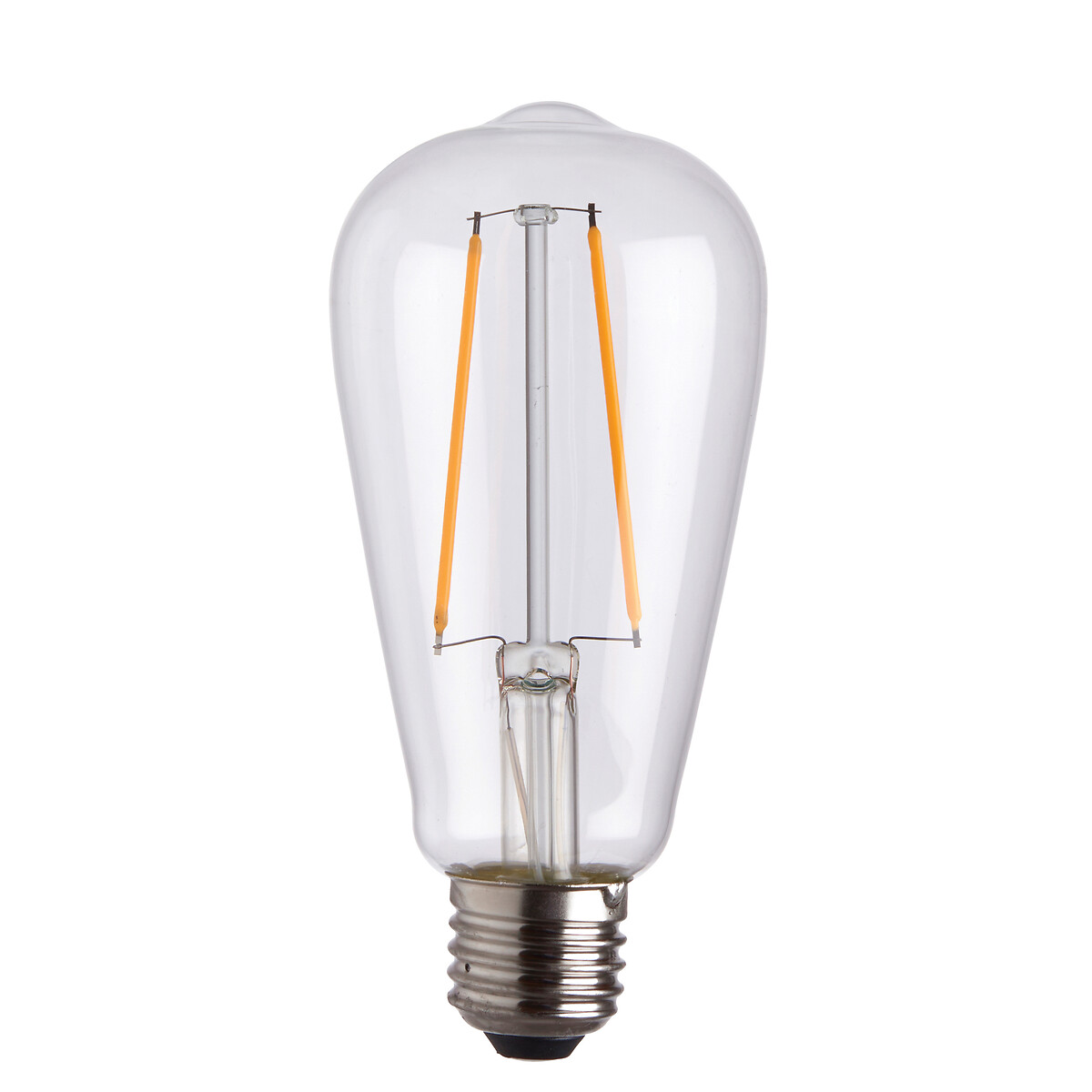 E27 2W LED Filament Pear Bulb in Cool White chrome, ÉDITÉ