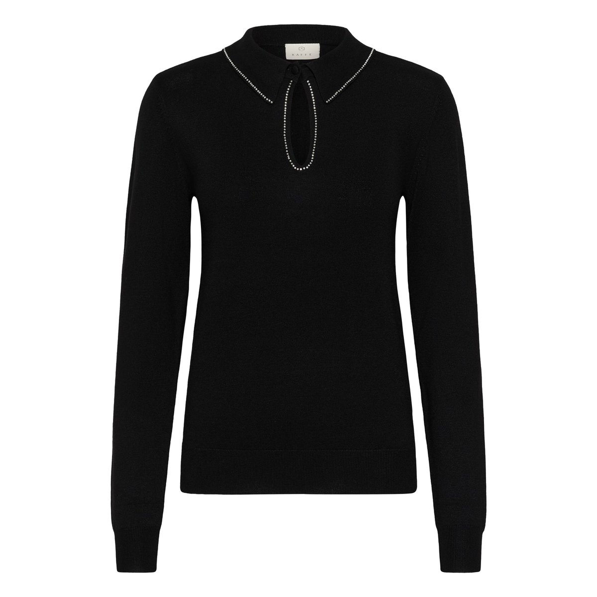 Pullover tricoté noir black deep, KAFFE