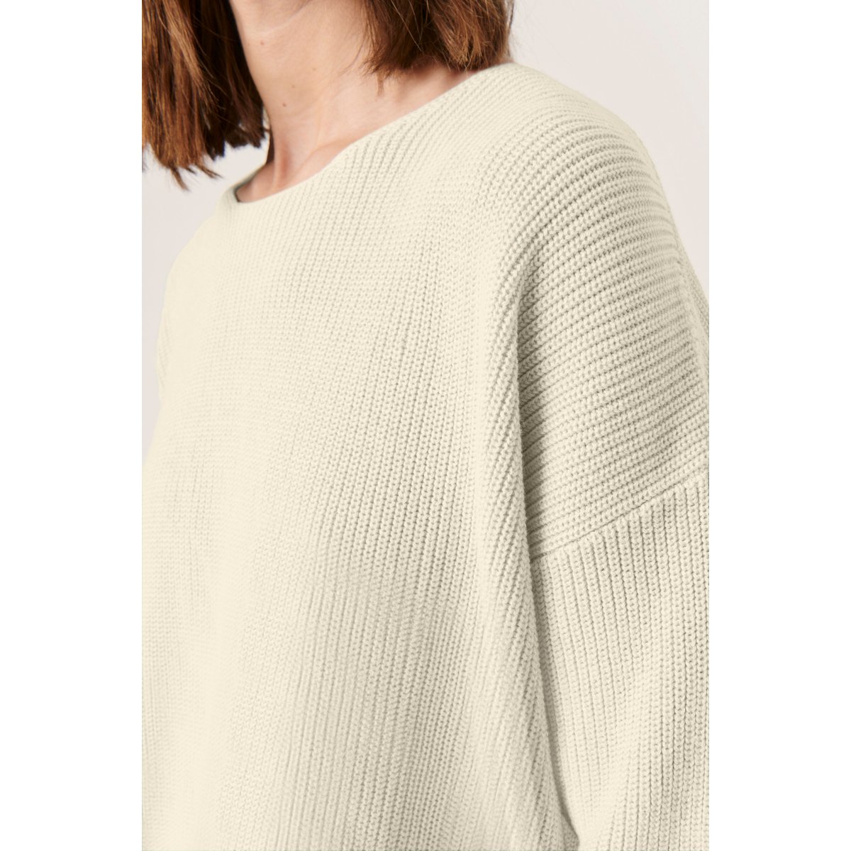 SOAKED IN LUXURY Pullover tricoté SLTuesday blanc whisper white, SOAKED IN LUXURY