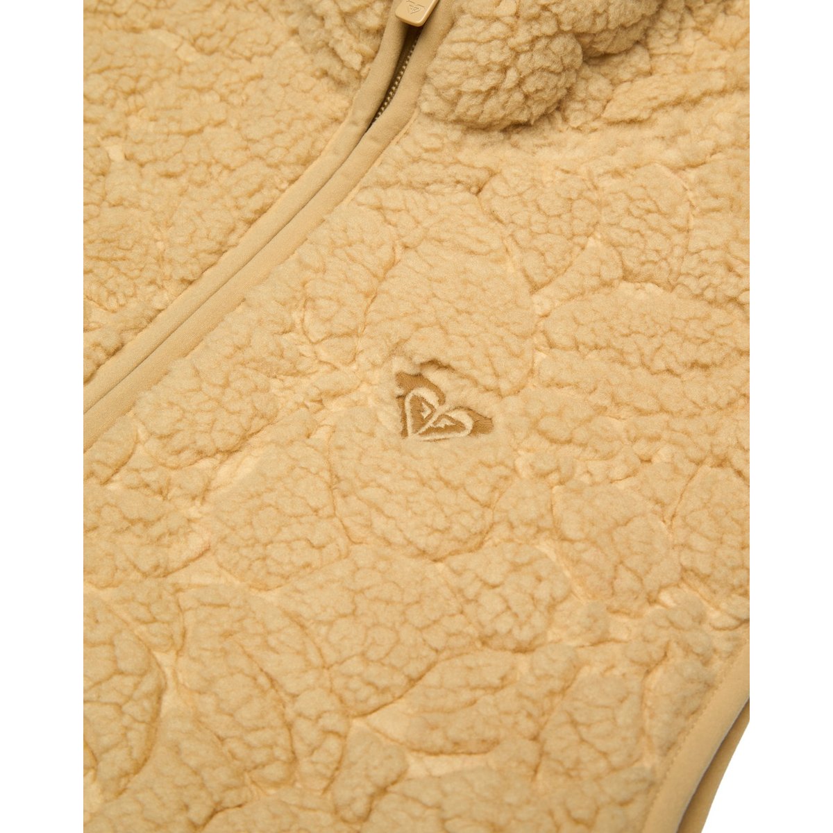 Gilet en polaire sherpa ICONIC STARS. beige peeble outline mo, ROXY