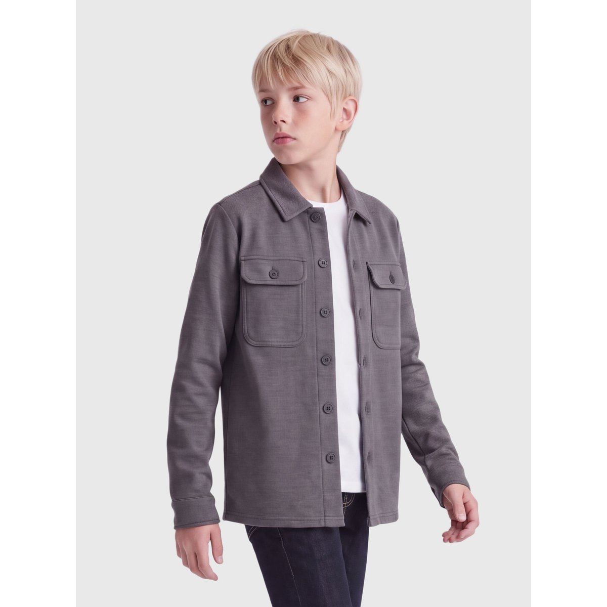 Chemise dark grey melange 1, ONLY & SONS JUNIOR