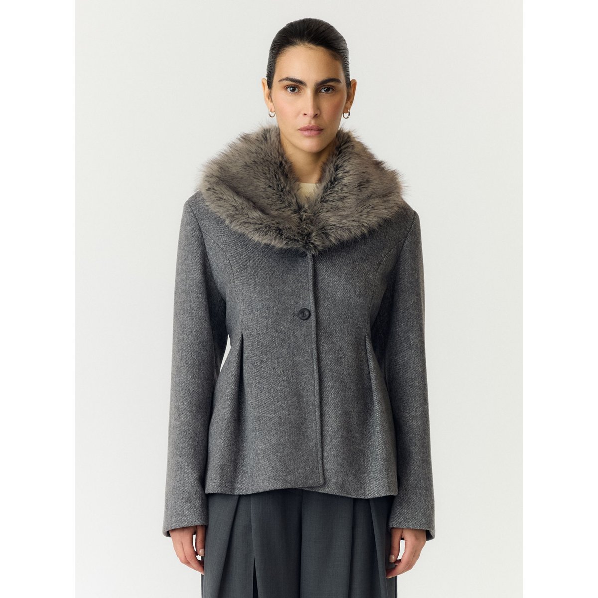 Veste gris - medium grey melange1, YAS