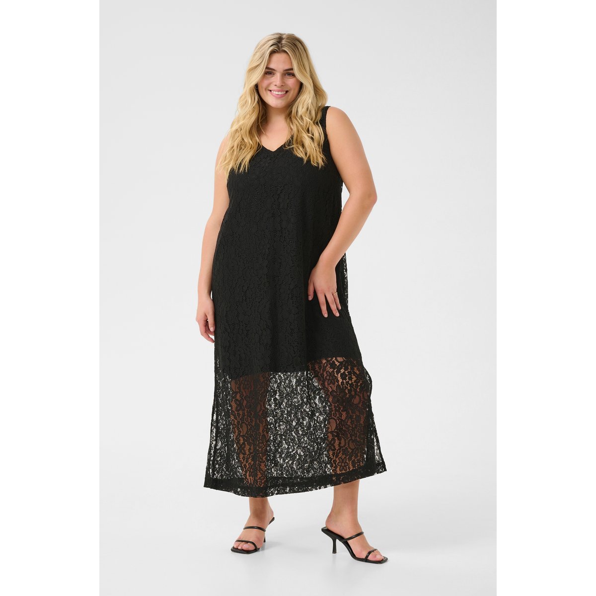 Dress noir black deep, KAFFE CURVE