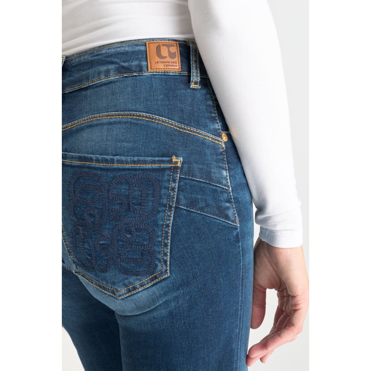 Jeans flare PULP high flare, longueur 34 blue, LE TEMPS DES CERISES