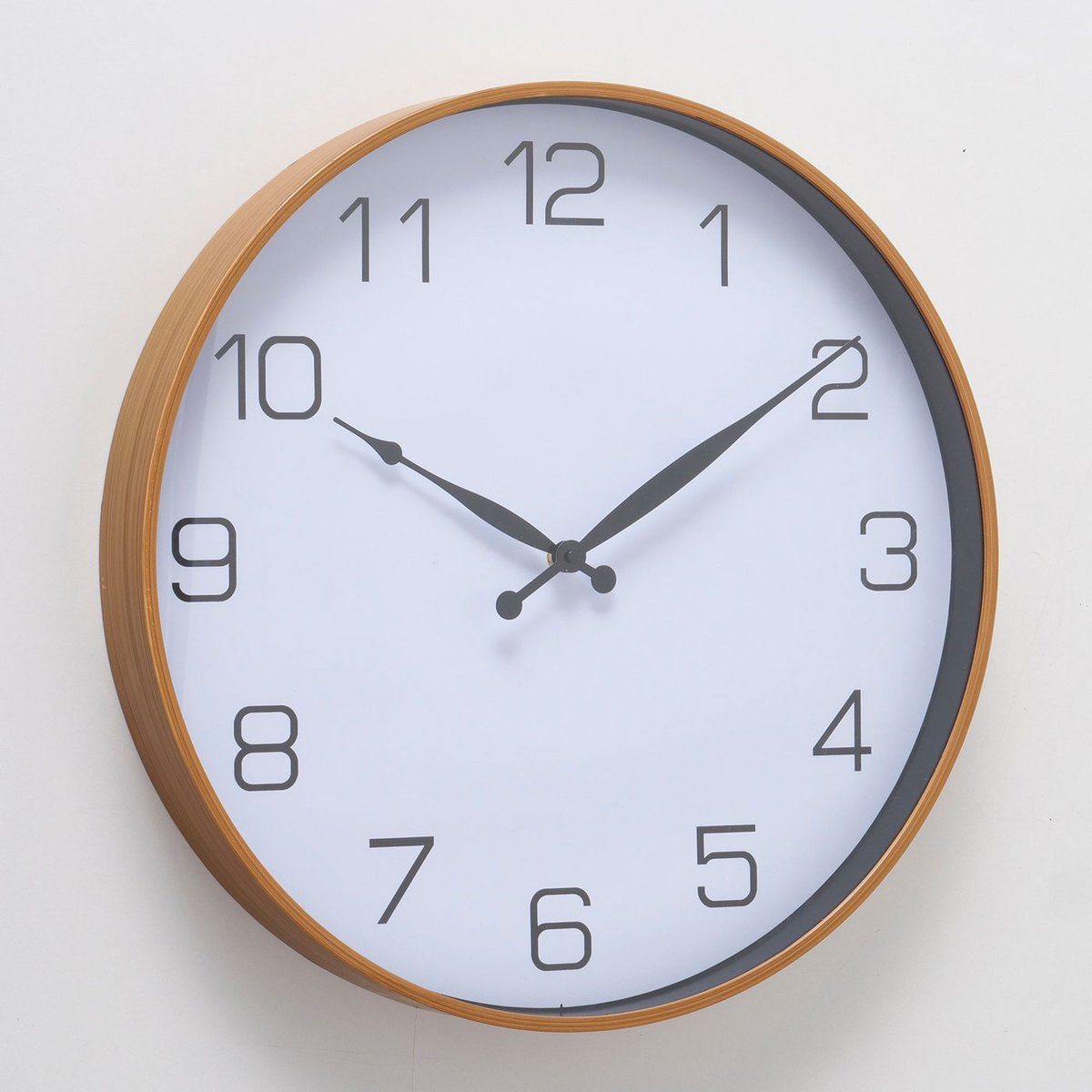 Horloge murale couleur bois 50x50x6cm bois, WADIGA
