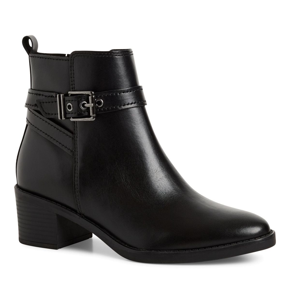 Bottine en cuir noir, MARCO TOZZI