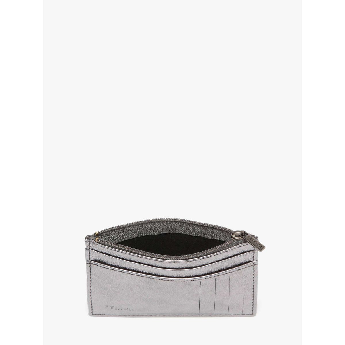 Porte-cartes Etincelle irisée cuir argent, ETRIER