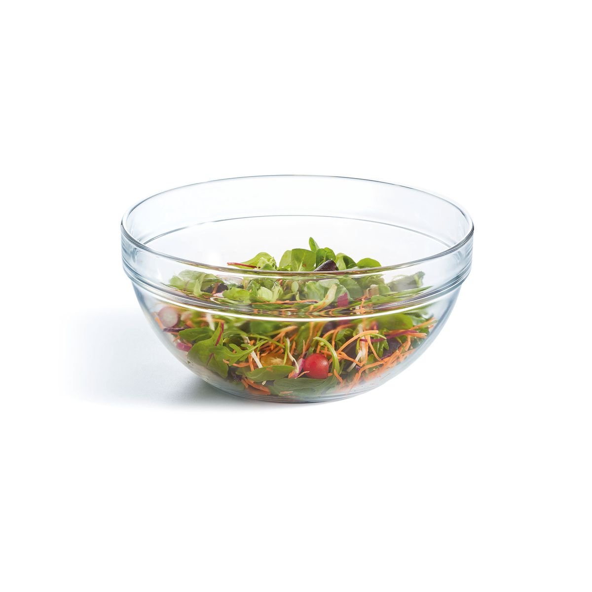 Saladier verre trempé 29cm, Empilable transparent, LUMINARC