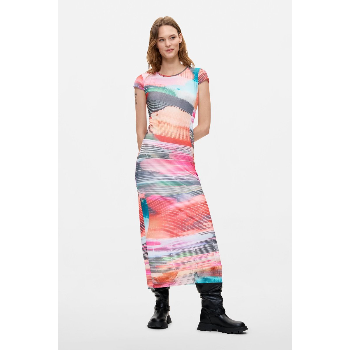 Robe imprimée 2 en 1 rouge, DESIGUAL