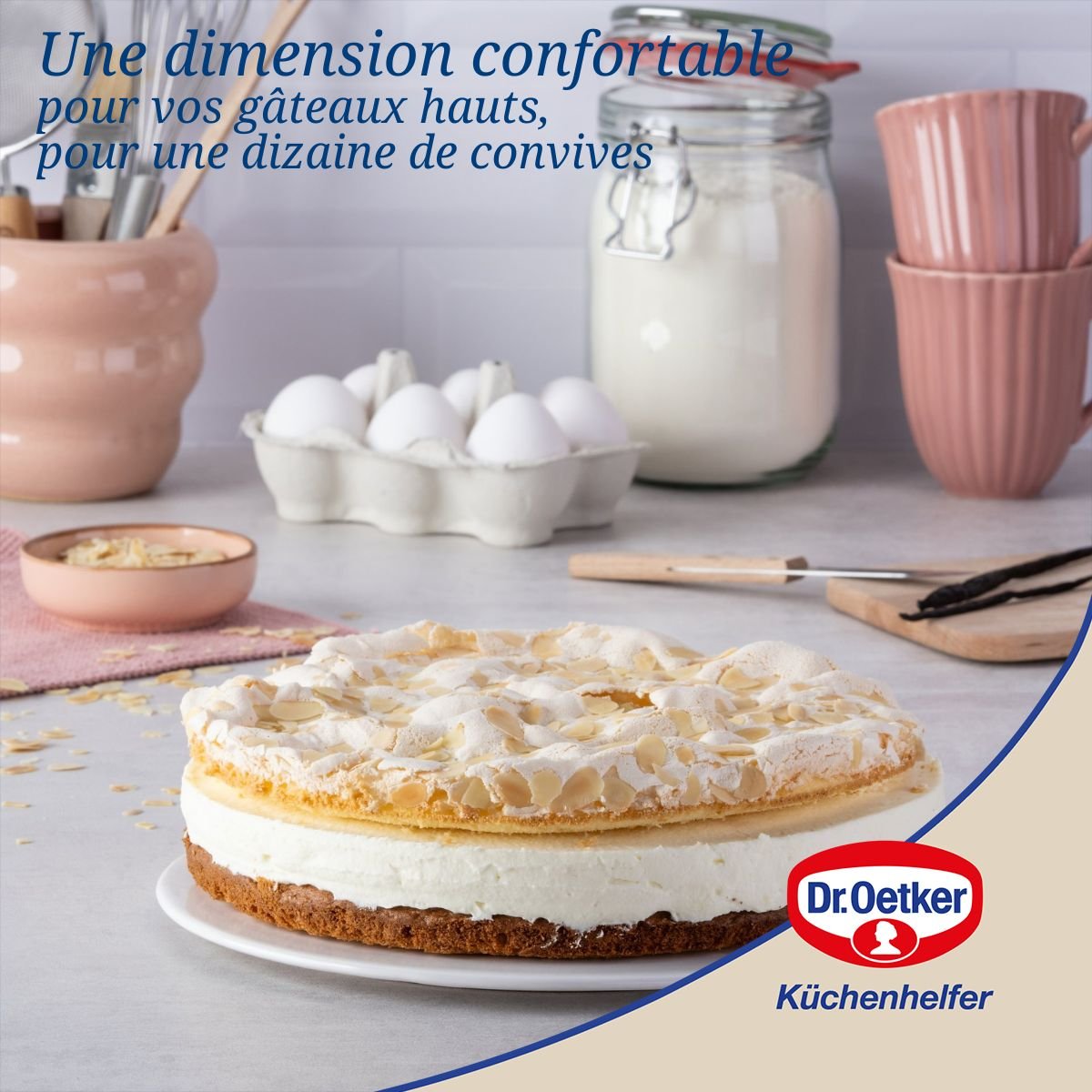 Ensemble de 2 Moules à manqué à charnière 26 cm BAKE AND GO noir, DR OETKER