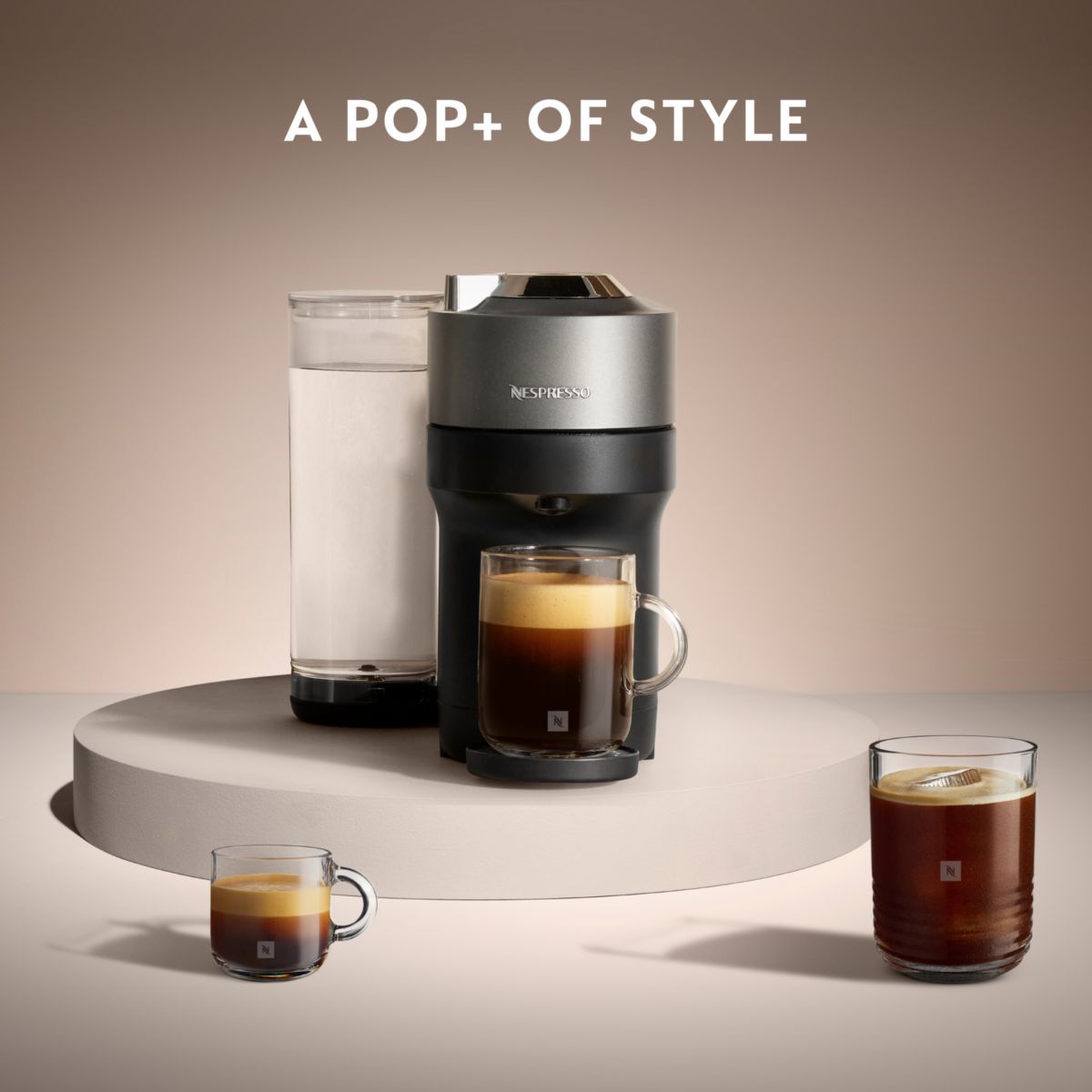 Nespresso Vertuo pop+ YY5359FD argent couleur unique, KRUPS